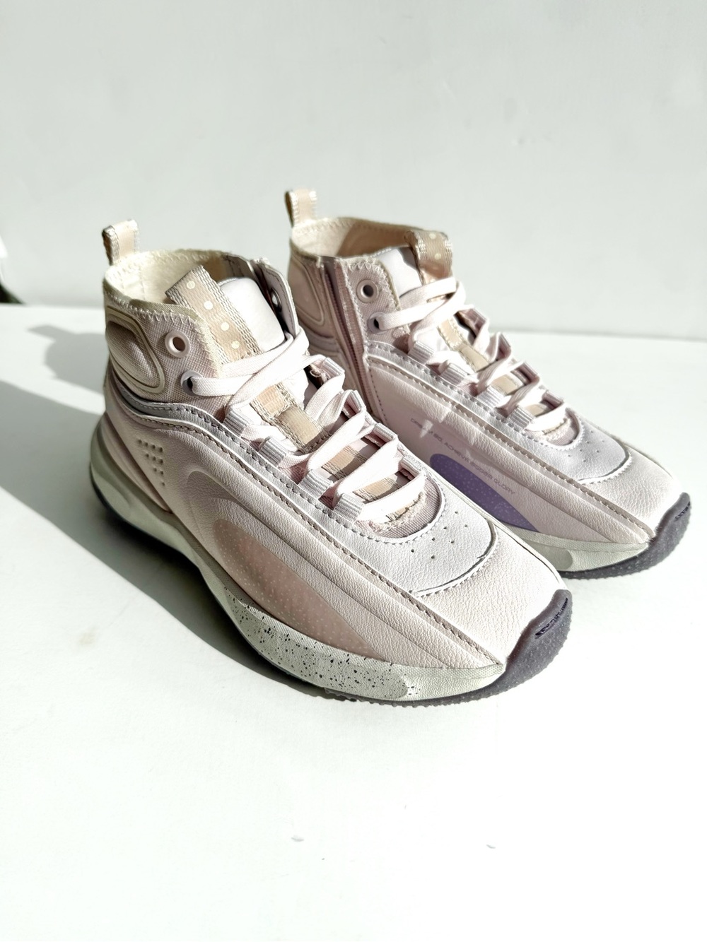 Zara Kids Light Pink High-Top Sneakers - Size 30